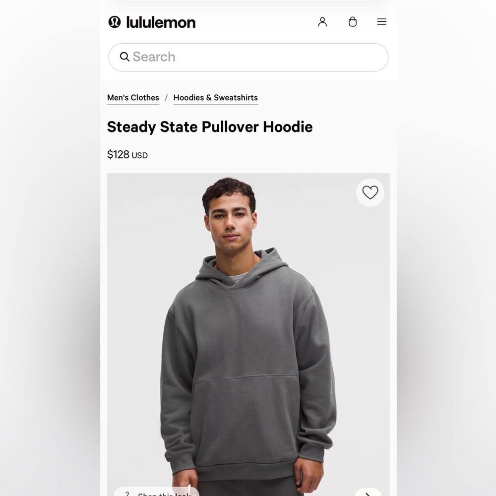 Lululemon Athletica Steady State Charcoal Hoodie